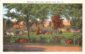 Winona Lake Indiana~Bethany Girl's Camp~Lodge & Cottages~1940s Postcard