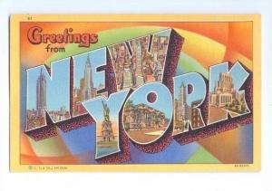 LP68  LARGE letter, New York, NY, Postcard.