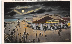 Boardwalk At Cedar Avenue Looking South - Wildwood, New Jersey NJ