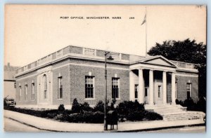 Winchester Massachusetts MA Postcard Post Office Building Exterior 1910 Unposted