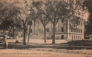 Central City NB-Nebraska, 1940 Merrick County Courthouse Vintage Postcard