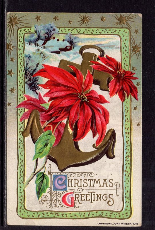 Christmas Greetings Poinsettia BIN