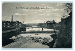 c1905 Sunset Valley Falls Bridge Valley Falls Rhode Island RI Unposted Postcard 