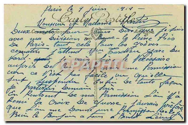 Old Postcard Paris La Madeleine