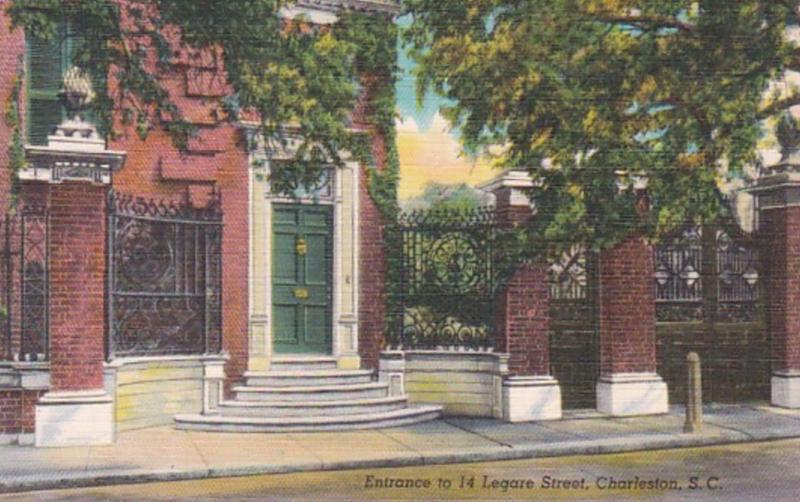 South Carolina Charleston Entrance To 14 Legare Street