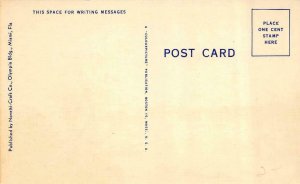 MIAMI, FL Florida  BISCAYNE BOULEVARD~South  Semi~Truck Buses  c1940's Postcard