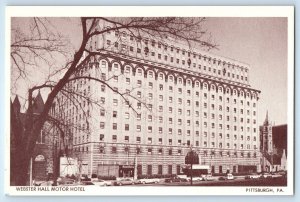 c1940 Pittsburgh Pennsylvania Vintage Postcard Webster Hall Motor Hotel Building