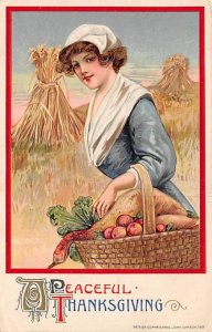 Artist Samuel Schmucker Vintage Thanksgiving Postcard