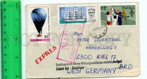 420610 POLAND to GERMANY 1982 year express censorship COVER