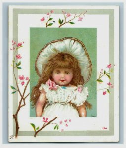 1880s Victorian Trade Cards Lovely Girls Lot Of 2 P228