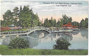 Pleasure Pier and Boat House Lincoln Park Las Angeles California