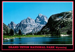 Wyoming Grand Teton National Park Grand Teton Peak and Lake Solitude