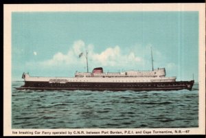 Prince Edward Island Ice Breaking Car Ferry operated by CNR PECO - White Border