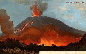 Italy - Napoli. Mt Vesuvio Erupting, November 1899