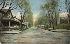 Washington PA College St. c1910 Postcard