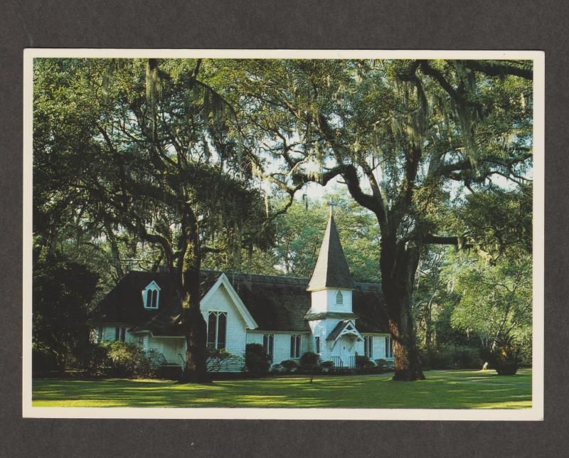 Christ Church Post Card Historic Building Chapel St. Simons Island, Georgia