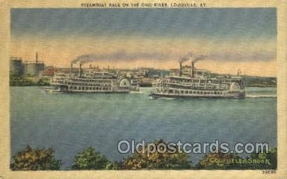 Ohio River Ferry Boats, Ferries, Steamboat, Ship Louisville, Kentucky, USA Wr...