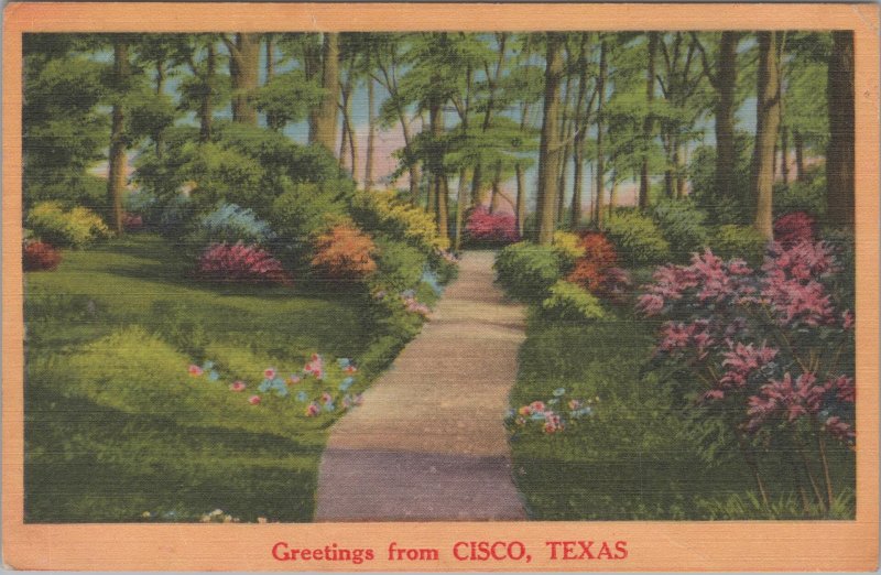 Greetings from Cisco, Texas - Nature path