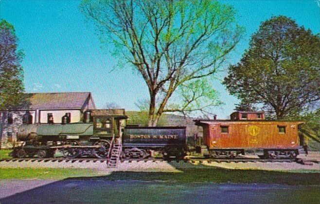 Old Steam Engine & Caboose At White River Junction Vermont