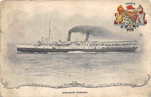 Steamer Corona Ferries & Paddle Wheels Ship 1905 