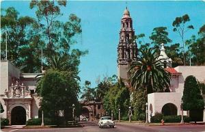 CA, San Diego, California, Balboa park, California Tower From Plaza De Panama