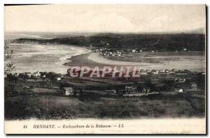 Old Postcard Hendaye Mouth of the Bidasoa