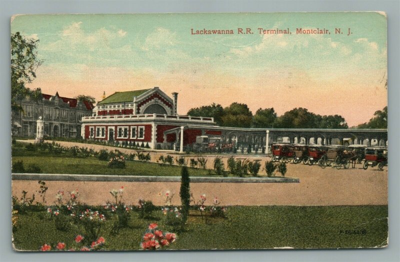 MONTCLAIR NJ RAILROAD STATION RAILWAY TRAIN DEPOT ANTIQUE POSTCARD