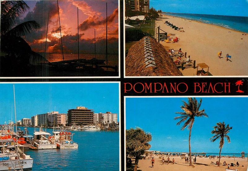 Pompano Beach Florida FL pm 1987 Postcard