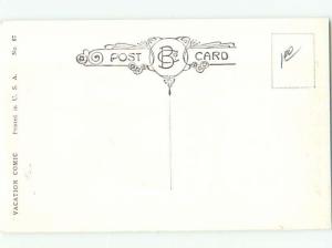 Bamforth Comic FAT WOMAN EATING DINNER AB9719