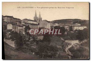 Old Postcard Louvesc General View from Woods Elegants