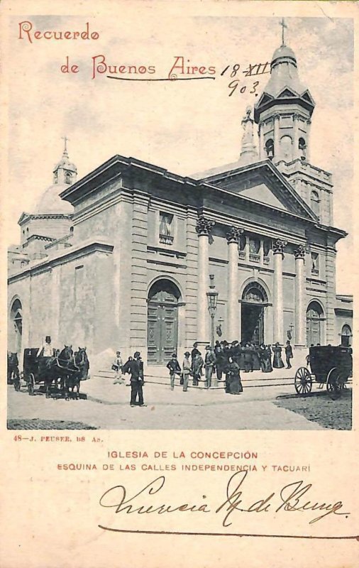 ac1463 - ARGENTINA -  Vintage Postcard - BUENOS AIRES - 1903