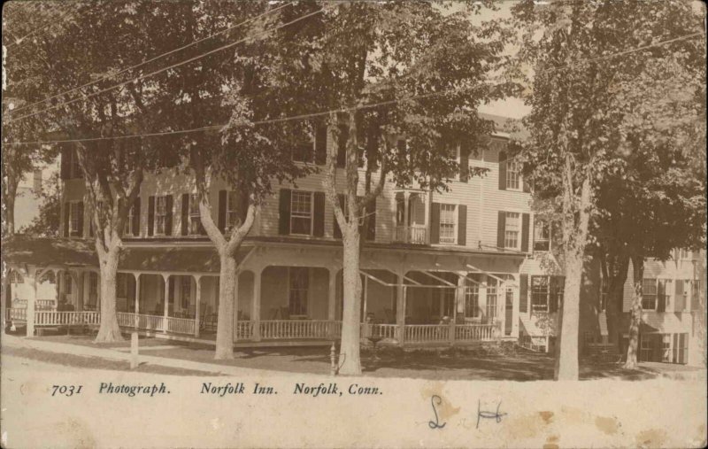 Norfolk Connecticut CT Inn  Real Photo c1905 Vintage Postcard