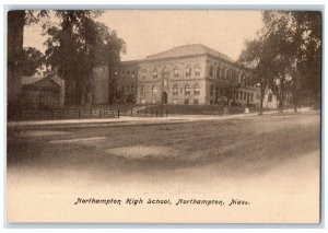 c1905 Northampton High School Northampton Massachusetts MA Antique Postcard 