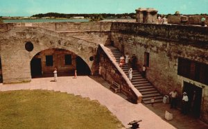 Entrance & Stairway Castillo De San Marcos National Monument Florida Postcard