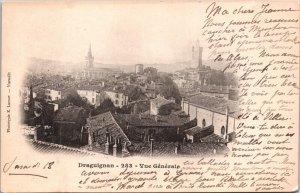 France Draguignan Vue Generale Vintage Postcard 09.13