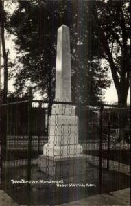 Osawatomie KS John Brown Monument c1910 Real Photo Postcard