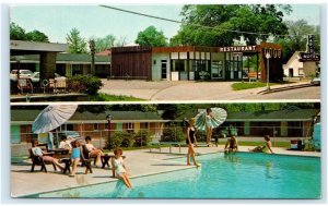 OPELOUSAS, LA Louisiana ~ Roadside PAP'S MOTEL & RESTAURANT c1960s Postcard