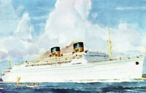 Postcard  View of  Lurline Luxury Ocean Liner, Matson Lines, CA.         N6