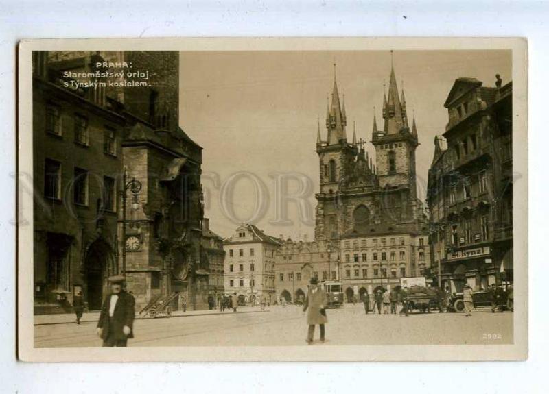 206636 CZECH PRAGA Staromestsky orloj St.Kynzl photo RPPC