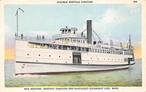 Mass River Steamship New Bedford Marthas Vineyard & Nantucket Steamboat Line ...