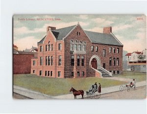 Postcard Public Library, Muscatine, Iowa
