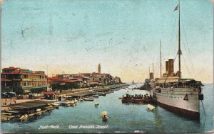 Egypt Port Said Quai François-Joseph Vintage Postcard C219