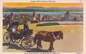 Horse and Carriage Lookout Mount Royal Montreal Canada