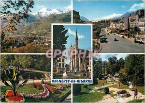 Modern Postcard The Pyrenees Bagneres de Bigorre General view Promenade Coust...