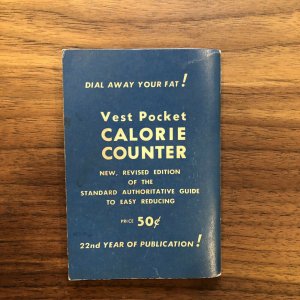 VINTAGE - Vest Pocket Calorie Counter Dial Away Your Fat - rare - 1940s 