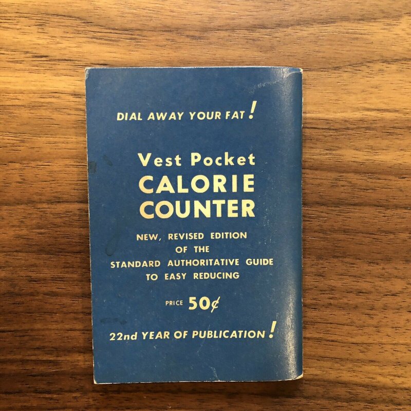 VINTAGE - Vest Pocket Calorie Counter Dial Away Your Fat - rare - 1940s 