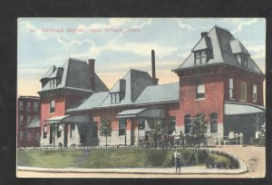 NEW BRITAIN CONNECTICUT RAILROAD DEPOT TRAIN STATION VINTAGE OPSTCARD