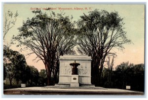 Soldiers' And Sailors' Monument Park Tree-lined View Albany New York NY Postcard 