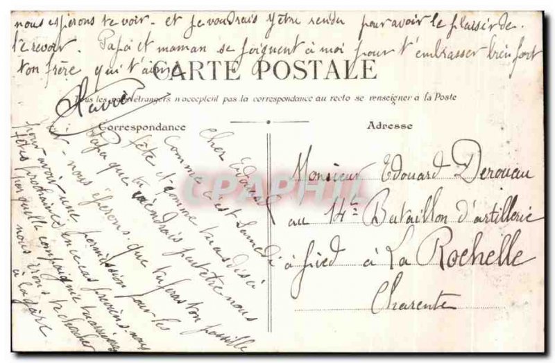 Old Postcard Paris Arc De Triomphe From & # 39Etoile