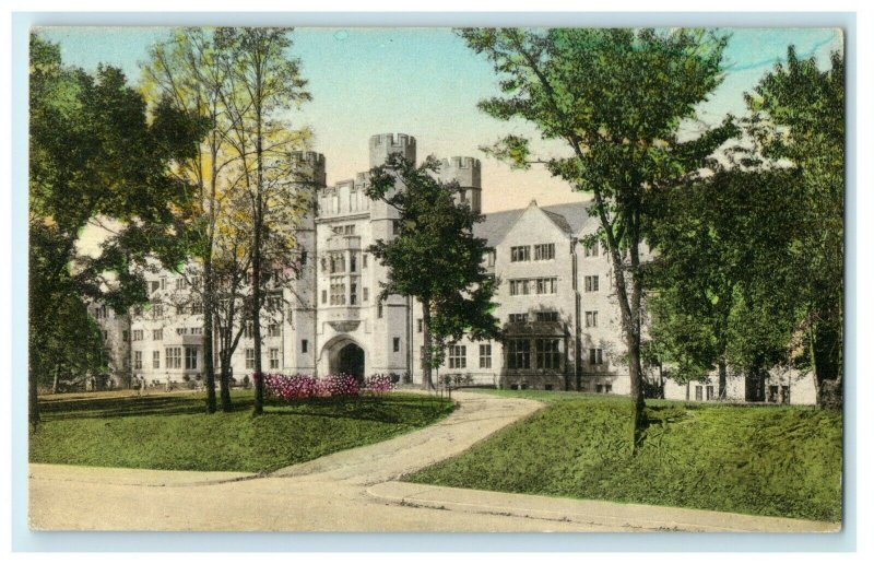 1910 Trees in Front of Indiana University Bloomington, Bloomington IN Postcard 